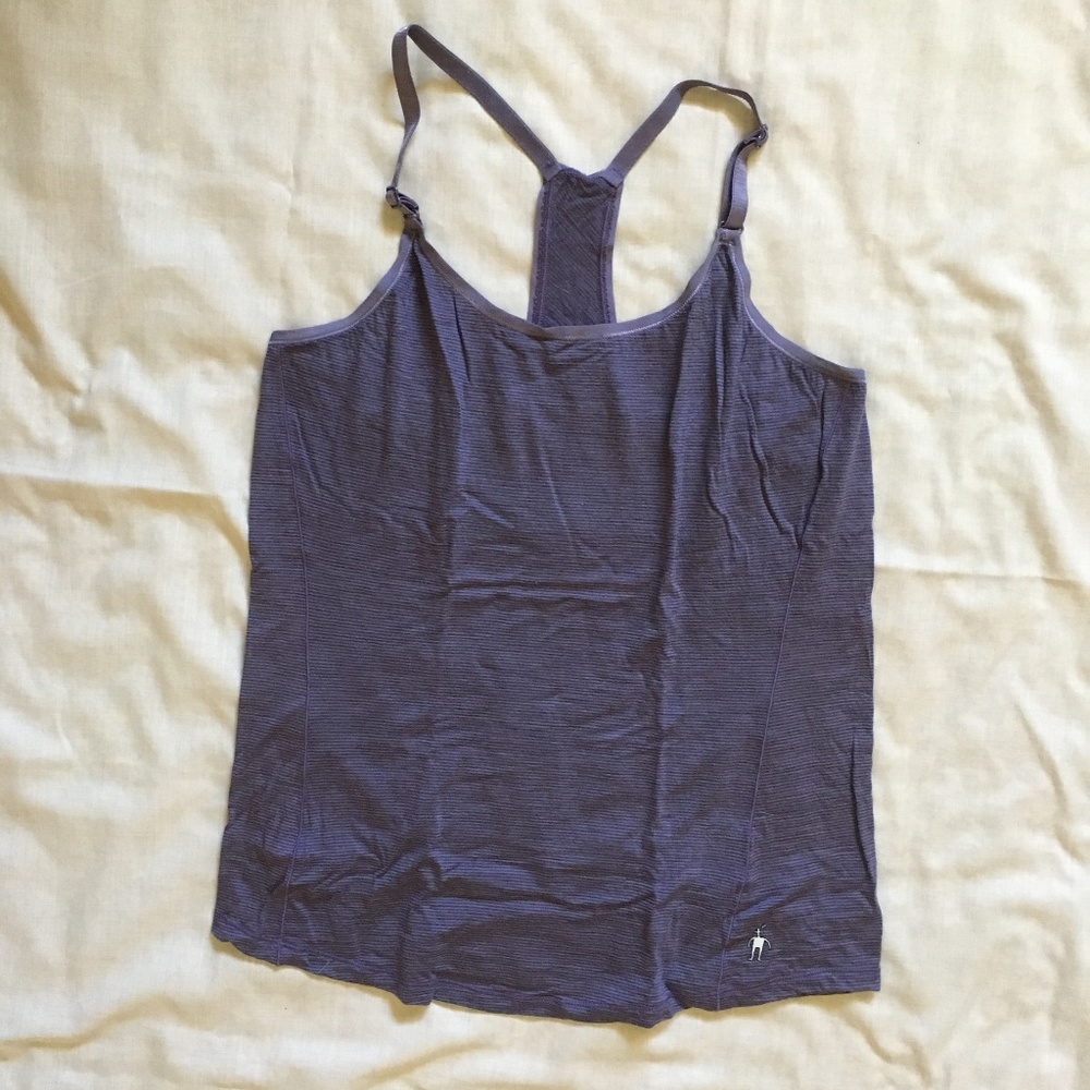 Smartwool purple tank top base layer
